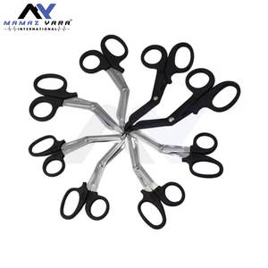 Tijeras de primeros auxilios con mango de plástico, tijeras utilitarias para traumatismos EMT, acero inoxidable, estándar de seguridad manual, 2 piezas - Product Image 5