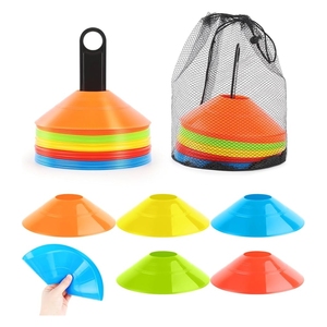 Light Weight Portable <b>Plastic</b> Football Training <b>Disc</b> Shape Cones Kit For Kids Youth Agility School Sports Practice Durable Set - Product Image 1