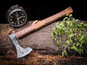 Custom Handmade Forged Carbon Steel Axe Outdoor Camping Hunting Hatchet Wooden Handle Survival Axe With Cover Survival <b>Tool</b> - Product Image 1