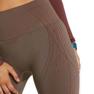 Mocha <b>Brown</b> Simple Sculpt Seamless Compression <b>Leggings</b> High Rise Contour Breathable Quick Dry Elastic Waist Plus Size Gym - Product Image 5