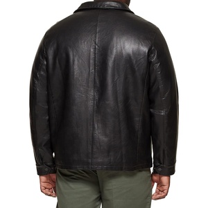 NUEVO 2024 High Street Fashion Brand Heavy Leather Custom High Quality Fashion Chaqueta de cuero original de moda para hombres - Product Image 4