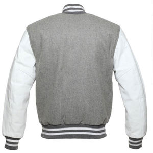 Chaqueta Varsity de Béisbol con Cuello Alto, Diseño Personalizado, Lona Transpirable, Mangas de Algodón, Logotipo Frontal, para Invierno - Product Image 5