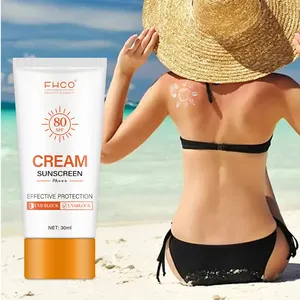 6000pcs Custom Logo Private Label Best Travel Size 30ml Spf 80 Korean Skin Care Moisturizer Sunscreen For Sensitive Skin