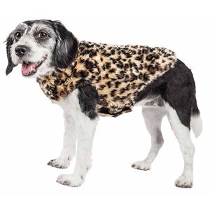 Lussuoso Cappotto per Cani in Pelliccia di Visone con Motivo Ghepardo, Giacca di Design Ravissante per Animali Domestici - Product Image 1