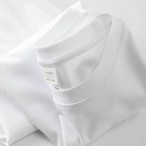 เสื้อยืดคอกลมแขนสั้นผู้ชาย สีพื้น ผ้าฝ้าย ทรงหลวม สวมใส่สบาย ระบายอากาศได้ดี ไม่หด ผ้าเจอร์ซีย์ ดีไซน์เรียบง่าย - Product Image 3