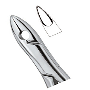 Pinza Extractora Dental de Acero Inoxidable con Empuñadura Moleteada, Instrumento Quirúrgico Clase I, Certificado CE, Color Plateado - Product Image 4