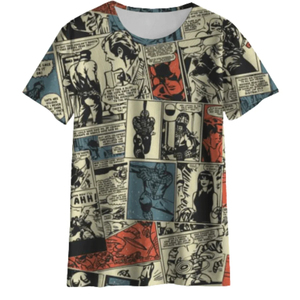 T-shirt imprimé par sublimation intégrale, motif de bande dessinée personnalisé, tee-shirt unisexe, streetwear, haut de mode, OEM ODM, t-shirt en polyester, usine - Product Image 2