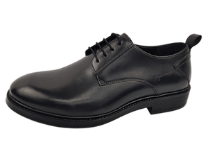 Zapatos Oxford de Vestir para Hombre, de Cuero Genuino Negro, Punta Redonda, con Cordones, para Oficina y Carrera Profesional, Color Sólido, Suela de Goma, para Todas las Temporadas - Product Image 5