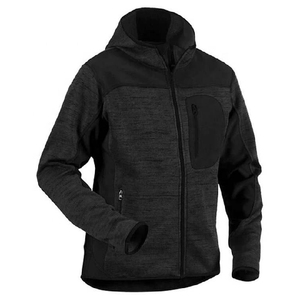 Sudadera con capucha de forro polar para hombre, corte regular, con cremallera completa, diseño de bloques de color, chaqueta de punto con bolsillos, venta al por mayor, ropa de trabajo OEM, ropa deportiva - Product Image 5