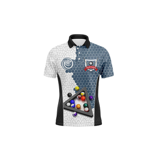 Camiseta de Snooker Reversible Unisex Personalizada de Alta Calidad, Informal, de Manga Corta, Impermeable, con Estampado, para Equipo de Billar, Cuello en V - Product Image 3