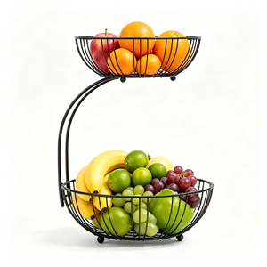 Iron Wire Fruit <b>Basket</b> & Holder with Handle Eco-Friendly Modern Decorative Fruit Bowl for Countertop <b>Food</b> Storage - Product Image 6