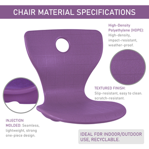 Injection blow molded <b>shell</b> plastic <b>chair</b> seat and back - Product Image 3