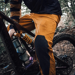 Pantalones de Ciclismo de Montaña Color Amarillo Mostaza para Hombre, Cintura Alta, Cierre Elástico, Transpirables, con Bolsillos, Corte Casual, para Otoño - Product Image 5