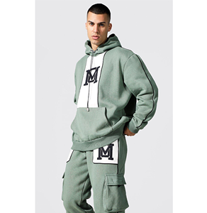 Survêtement pantalon Cargo pour hommes, 2 pièces, vêtement urbain de Style streetwear, avec poche kangourou, Sweat-shirt à capuche, nouvelle collection 2020 - Product Image 3