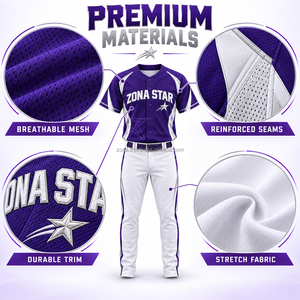 Ensemble de maillot et pantalon de baseball personnalisé pour jeunes et hommes, sublimé, en polyester à séchage rapide, pour équipes scolaires, vente en gros, OEM - Product Image 3