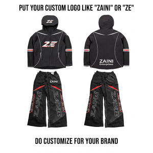 ZAINI – Nouvelle veste coupe-vent décontractée pour homme, en polyester/nylon tricoté Taslon 300 grammes, respirante, avec capuche et empiècements noir et blanc, personnalisable - Product Image 1
