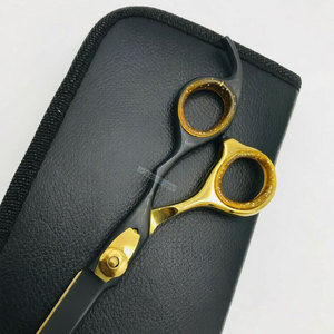 Ciseaux de coiffure professionnels en acier inoxydable 440C, ultra-affûtés, à lame droite, avec étui en cuir, pour salons de beauté et de coiffure - Product Image 3