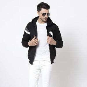 Sudadera con capucha premium para hombre con cremallera completa, chaqueta casual de forro polar con bloques de color, ropa urbana, logotipo personalizado, venta al por mayor - Product Image 2