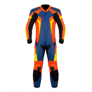 Combinaison de course moto en cuir véritable de vache/canguro pour homme Ramaha – Qualité supérieure pour la piste et la route – Certifiée CE - Product Image 1