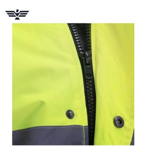 Custom Men's Polyester <b>Hi</b> <b>Vis</b> Reflective Bomber Safety <b>Jacket</b> | <b>Waterproof</b> High Visibility Work <b>Jacket</b> | ANSI Industrial Safety - Product Image 6