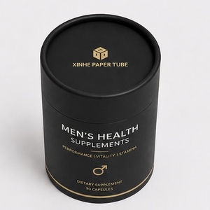 Luxury Rigid <b>Cardboard</b> Tea Herbal Supplement Packaging <b>Tube</b> with Custom Logo - Product Image 5