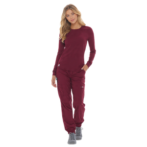 Women's Medical Hospital Nurse Under-scrub Shirt-Knitted Eco-Friendly <b>Long</b> <b>Sleeve</b> Crew Neck Tight Fit - Product Image 6