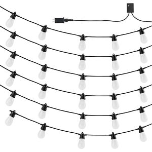 Luci a Stringa RGB per Esterni 30m 30 Lampadine Controllo APP 15 Colori Singoli Luminosità Regolabile Corpo Lampada in Plastica Emissione Bianca - Product Image 3