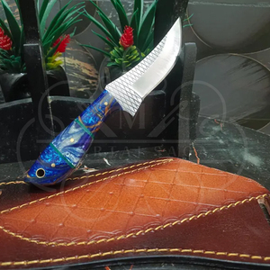 Cuchillo de caza de acero hecho a mano con mango de resina, raspador de herrador, cuchillo de vaquero - Product Image 4