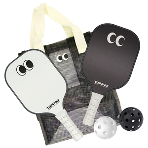 Hot Selling Fiberglass Pickleball Racket Set High Quality Premium PU Grip <b>Crystal</b> End Cap TPR Polymer Honeycomb Core - Product Image 1