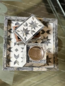 Juego de Quemadores de Incienso de Mármol Hechos a Mano, Compatibles con Bakhoor y Oud, con Aroma a Sándalo, para Decoración del Hogar - Product Image 2