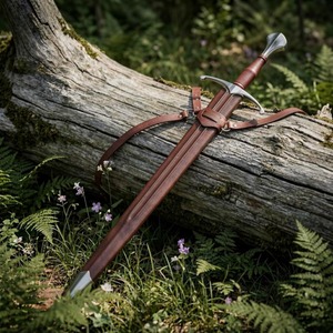 Cuchillo Bowie de Acero al Carbono Hecho a Mano, Hoja Recta, Mango de Cuero, Funda, Hoja de 24 Pulgadas con Punta de Lanza - Herramienta DIY para Camping al Aire Libre OEM - Product Image 6
