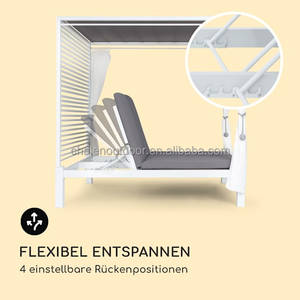 كرسي استلقاء فاخر للشاطئ وحمام السباحة في الهواء الطلق مع مظلة، سرير نهاري للفنادق، مظلة، جازيبو، بيرجولا - Product Image 4