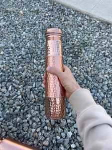 BURAQ HANDICRAT Copper Water <b>Bottle</b> 1L Design for Travel - Product Image 2