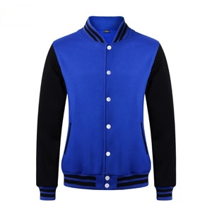 Chaqueta Varsity Gris Unisex con Botones Blancos, Cuello Alto, Corte Regular, Ropa Casual de Invierno, Lana/Poliéster, Logotipo Frontal - Product Image 4