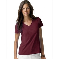T-Shirt côtelé à manches courtes pour femme, en coton, col en v profond, pour bébé