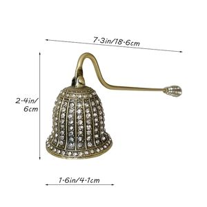 Brass Bell <b>Shape</b> <b>candle</b> warmer With Crystal Rhinestones 7.3in Decorative <b>Candle</b> Warmer Indoor Home Decor - Product Image 2