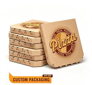 Caja de Pizza Corrugada de Alta Calidad, Caja de Pizza con Logotipo Personalizado para Empaque de Comida Rápida, Caja de Pizza de Papel Premium para Entrega - Product Image 1