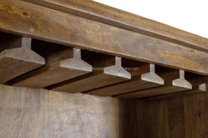 Mueble Bar Moderno de Madera Maciza de Mango para el Hogar o Apartamento, con 1 Puerta y Espacio de Almacenamiento - Product Image 6