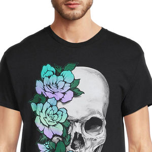 T-shirt noir de sport et de musculation, nouveau design personnalisé, imprimé DTG DTF, pour hommes, 100% coton, coupe ample, manches courtes - Product Image 5