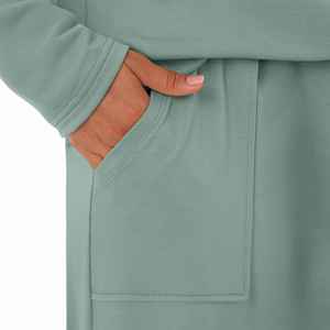 Custom Waffle Knit Sets <b>Women</b> <b>Thermal</b> Zipper Hoodie and Flared Tracksuit <b>Womens</b> 2 Piece Sets - Product Image 5