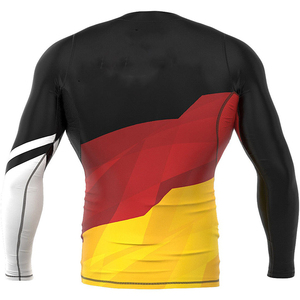 Camiseta Deportiva de Compresión para Hombre, Diseño Alemania, Personalizada con Sublimación, para Equipo Nacional, Cuello Redondo, Spandex, Venta al Por Mayor OEM - Product Image 3