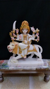 White Marble Durga Mata Statues - Product Image 5