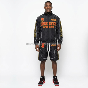 Conjunto Cortavientos Reflectante de Alta Calidad, Conjunto Deportivo para Hombre, Diseño Cargo, Personaliza tu Propia Etiqueta - Product Image 1