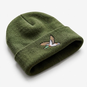 Custom <b>Duck</b> Embroidery Knit Beanie <b>Hat</b> Winter Warm Acrylic Cuffed Skull Cap Unisex Outdoor Streetwear OEM - Product Image 4