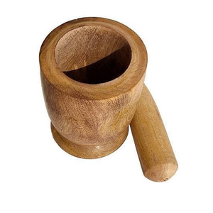 Mortier et pilon en bois massif, outil de cuisine manuel, écologique, pour broyer les herbes et les épices, 136, moulin à épices traditionnel - Product Image 4