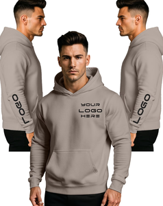 Unisex Hooded Sweatshirt 100% Cotton French Terry Regular Fit Casual Autumn Wear Printed Logo Front Customizable OEM Made - Product Image 3