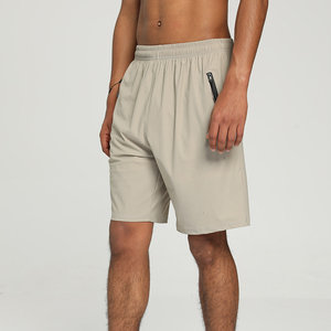 <b>Men's</b> Solid Color Quick Dry Sport <b>Shorts</b> With <b>Zip</b> <b>Pockets</b> Drawstring Waist Mid Length Athletic Wear By ASKIM IMPEX - Product Image 5