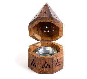 Bamboo <b>Bakhoor</b> Burner for Burning <b>Oud</b> Incense Decorative Wooden Frame Design Eco-Friendly Aromatherapy Premium Home Accessories - Product Image 2