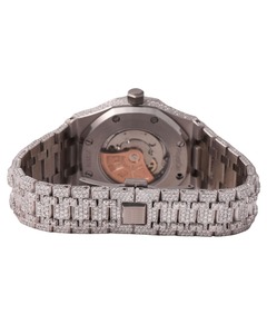 Reloj de Lujo para Hombre de Acero Inoxidable con Cuarzo Moissanita de la Mejor Calidad de Exportación India, con Esfera de Cristal de Zafiro - Product Image 2