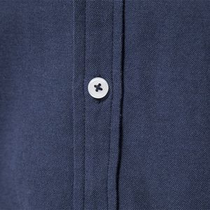 Men's <b>Black</b> Long Sleeve <b>Dress</b> Shirt <b>Button</b> Down Collar Solid Color Cotton Poplin Smart Casual Full Sleeve Autumn Wear - Product Image 4